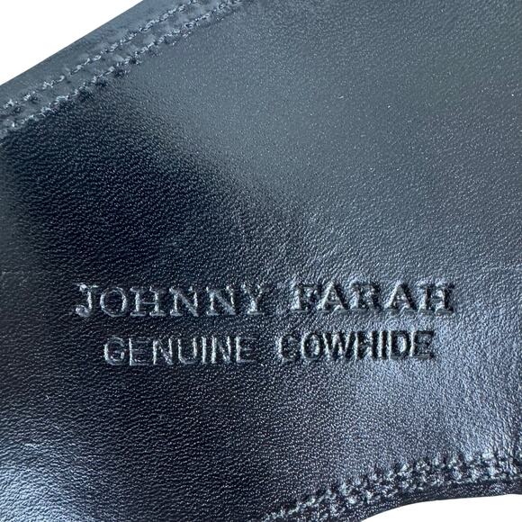 Johnny Farah Genuine Cowhide Leather Stretch Belt Brown - Picture 4 of 4